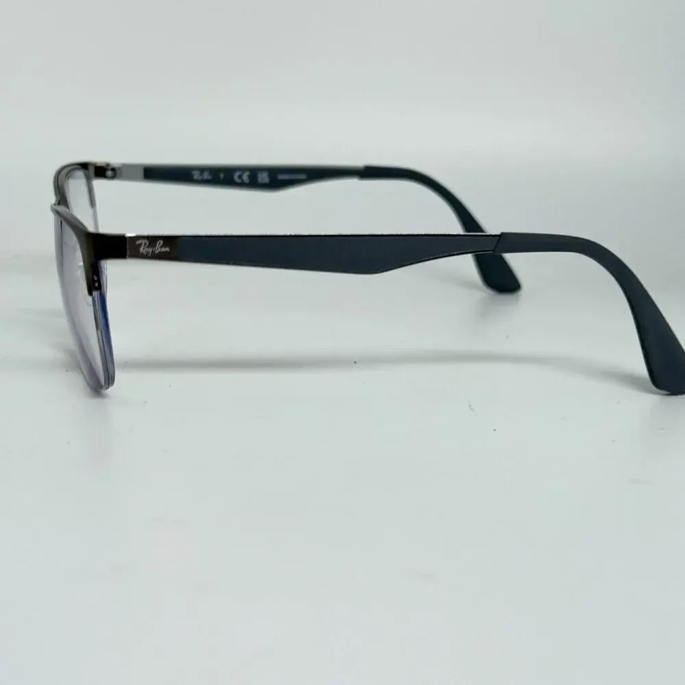RAY-BAN RB 6335 2855 Silver Eyeglasses Frames Half rim 56-17-145‎ H18654